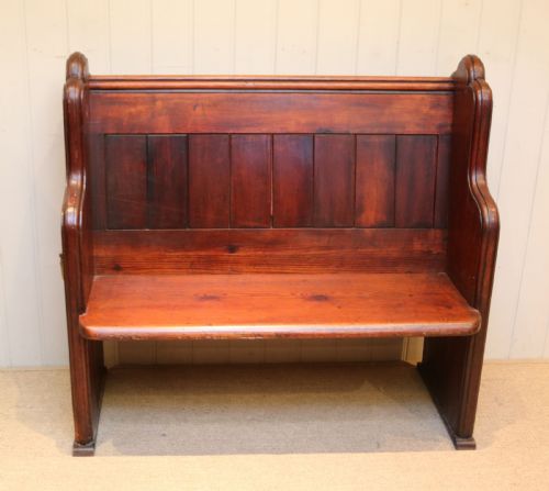 fig 1. Pitch Pine Church Pew