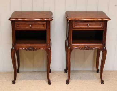 Pair of French Oak Bedside Cabinets