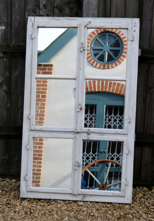 Late 19th Century Continental Painted Window Mirror
