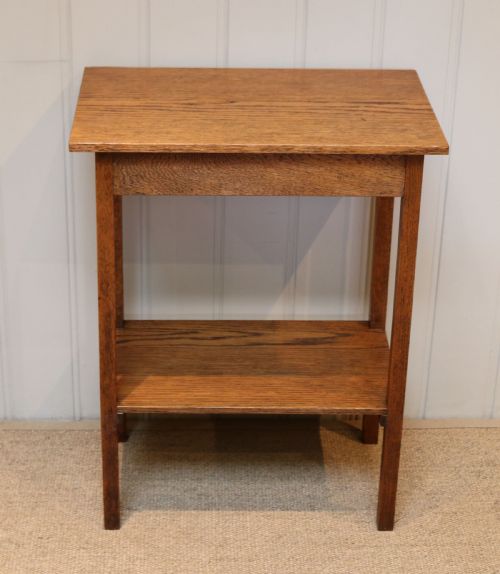 Small Oak Two Tier Table