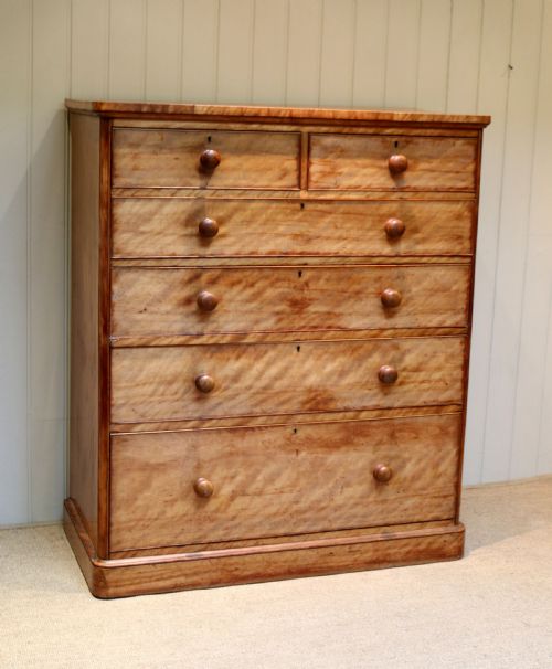 Substantial Satinwood Dressing Chest of Drawers