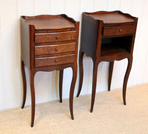 Pair of French Oak Bedside Cabinets