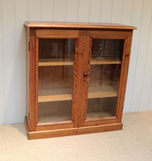 fig 1. Pine Two Door Glazed Bookcase
