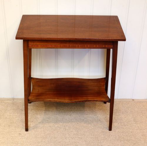 Inlaid Mahogany Side Table