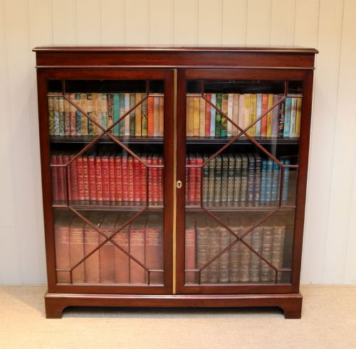 Edwardian Mahogany Glazed Bookcase