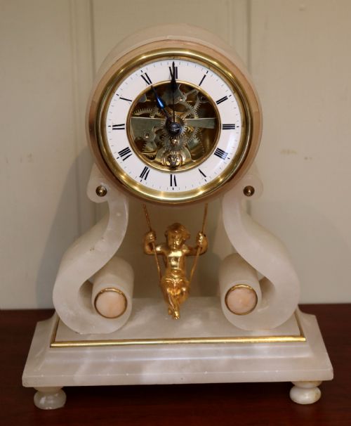 Swinging Cherub Mantel Clock