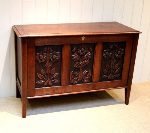 fig 1. Arts And Crafts Influenced Oak Coffer