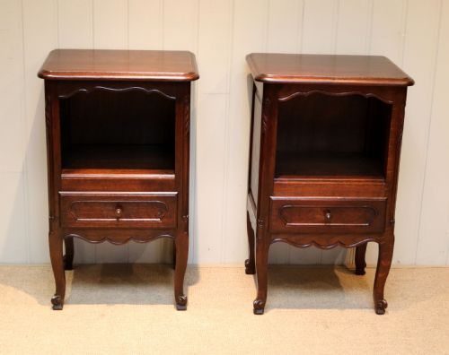 Pair of French Oak Bedside Cabinets