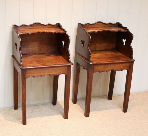Pair of French Oak Bedside Cabinets