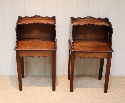 fig 1. Pair of French Oak bedside Cabinets