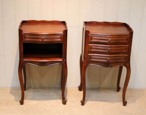 Pair of French Oak Bedside Cabinets
