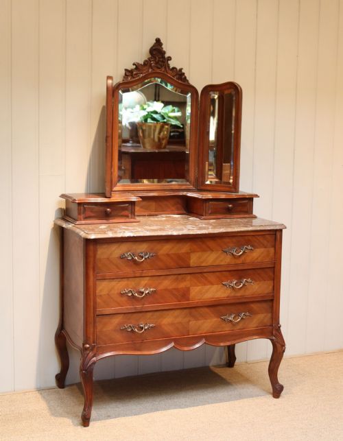 French Walnut Dressing Chest