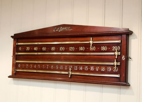 Edwardian Mahogany Riley Snooker/billiards Scoreboard
