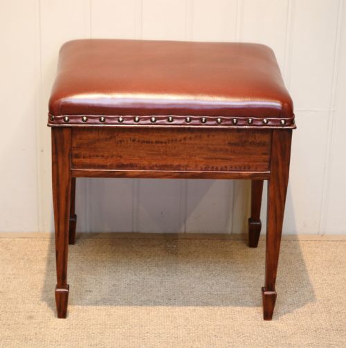 fig 1. Edwardian Mahogany Piano Stool