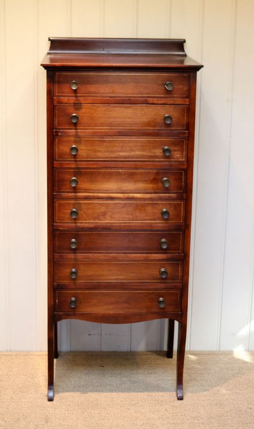 fig 1. Tall Mahogany Chest Of Drawers