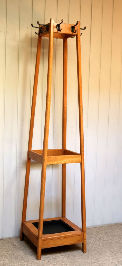 Light Oak Hat and Coat Stand
