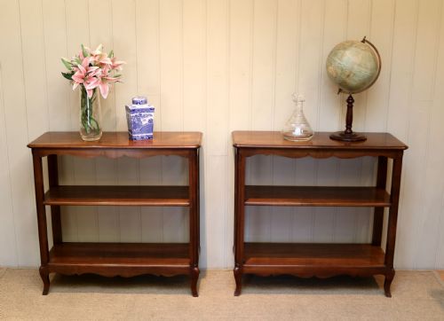 fig 1. Pair Of Fruitwood Tables