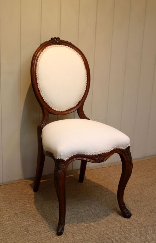 Walnut Framed Bedroom Chair