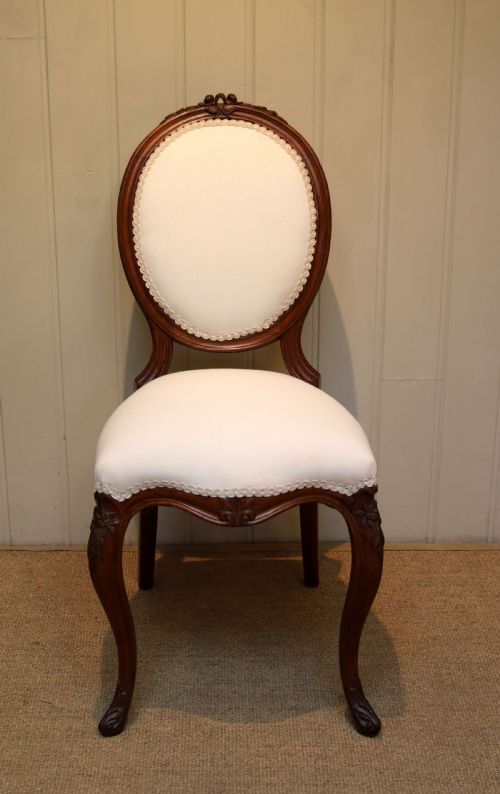 fig 1. Walnut Framed Bedroom Chair
