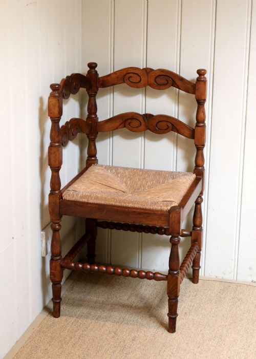 French Beech Corner Chair