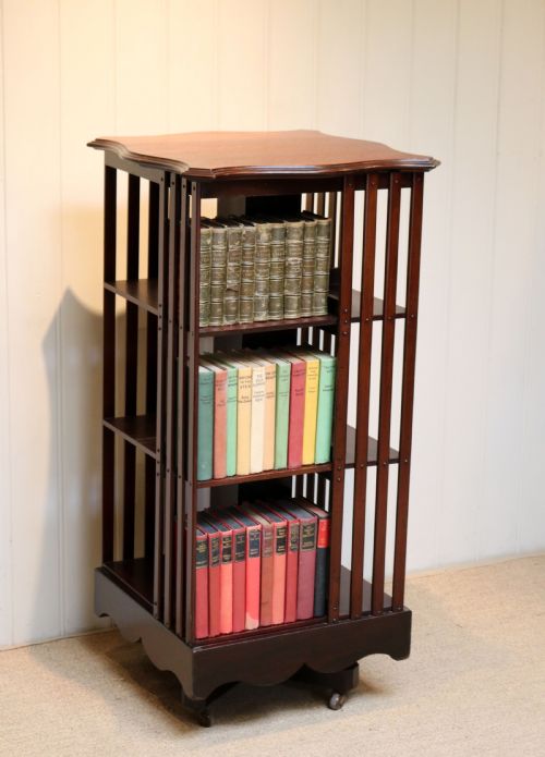Edwardian Mahogany Revolving Bookcase