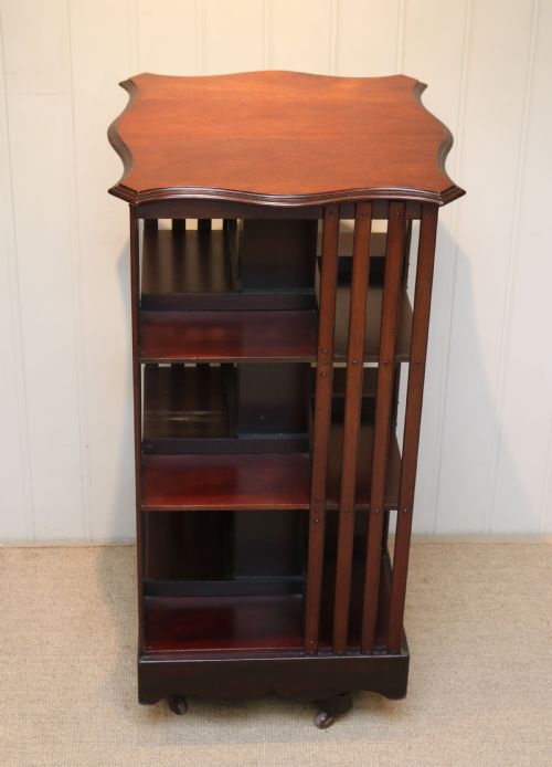 fig 1. Edwardian Mahogany Revolving Bookcase