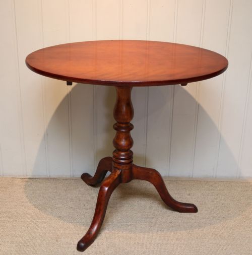 Early 19th Century Rustic Fruit Wood Tilt Top Occasional Table