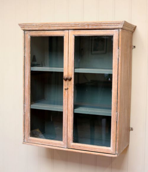 fig 1. Limed Oak Glazed Wall Cabinet