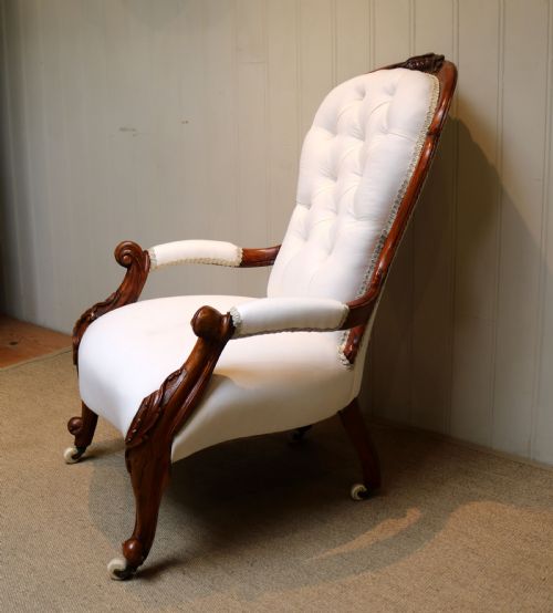 fig 1. Victorian Button Back Walnut Chair