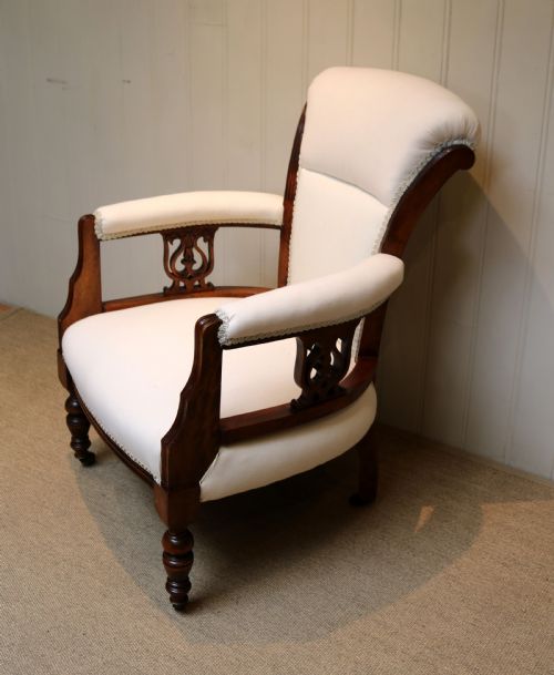 fig 1. Late Victorian Walnut Armchair