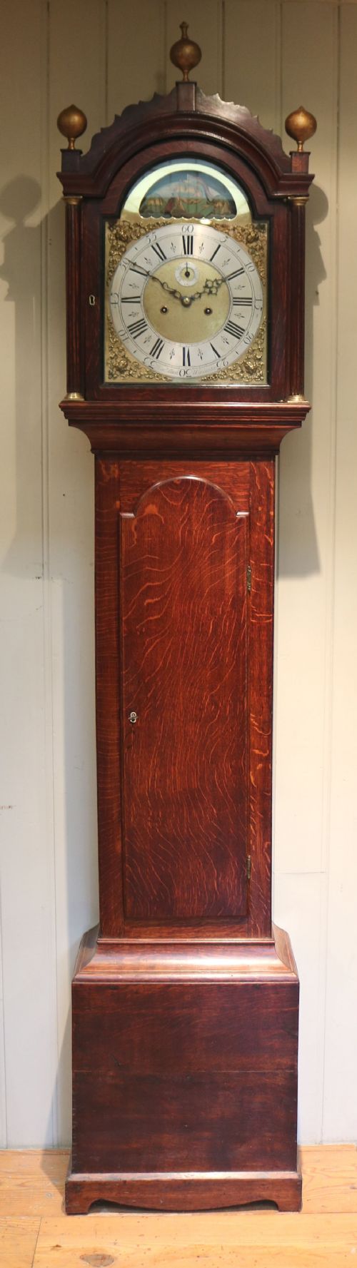 Longcase Clock with Rocking Ships Automaton