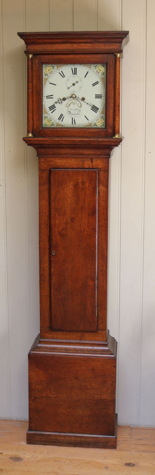 Small Oak  8 Day Cottage Longcase Clock