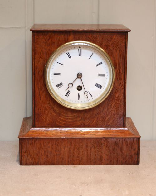 Golden Oak Mantel Clock