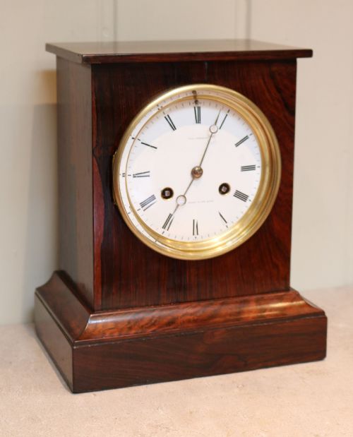Rosewood Mantel Clock by Clockmaker to Hm Queen Victoria