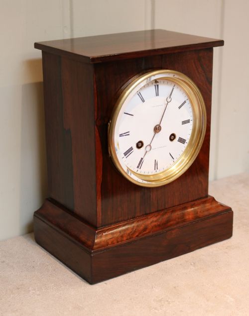 fig 5. Rosewood Mantel Clock by Clockmaker to HM Queen Victoria