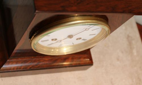 fig 7. Rosewood Mantel Clock by Clockmaker to HM Queen Victoria