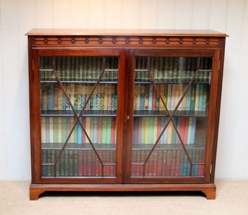 Edwardian Mahogany Glazed Bookcase