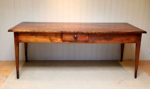 Rustic Cherry Wood Farmhouse Table