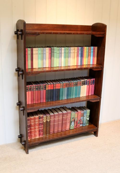 Arts and Crafts Oak Open Bookshelves
