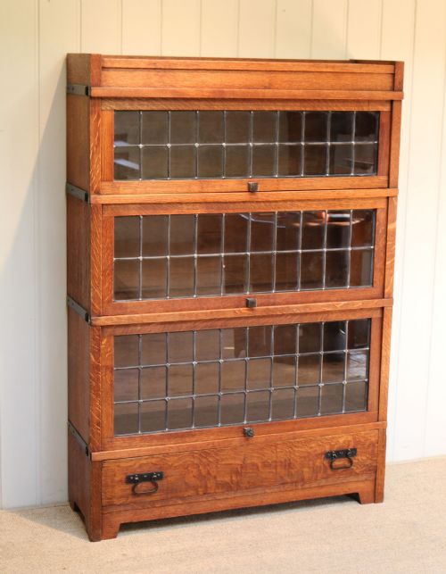 fig 1. Arts And Crafts oak Sectional Bookcase