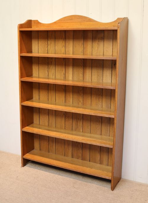 fig 1. Edwardian Light Oak Open Bookcase