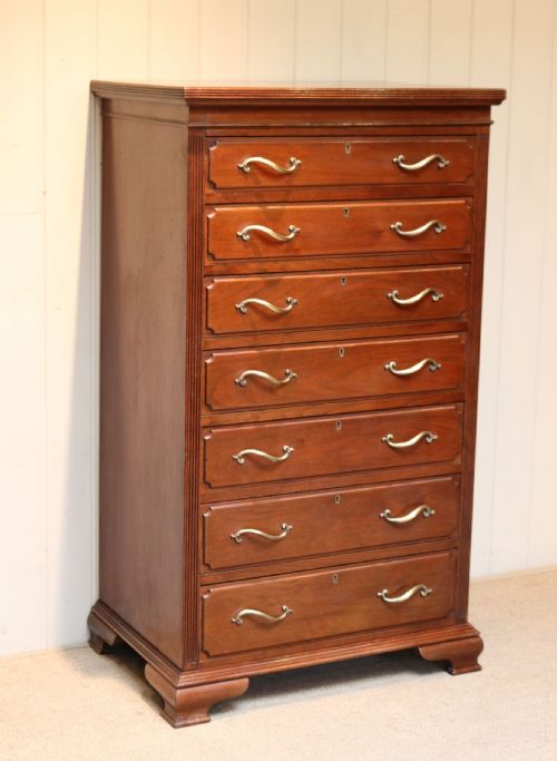 Tall Walnut Chest of Drawers
