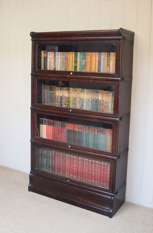 Dark Oak Globe Wernicke Bookcase