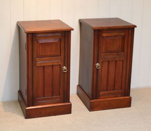 Pair of Walnut Bedside Cabinets
