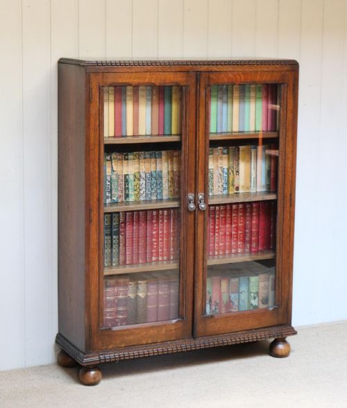 Oak Glazed Bookcase