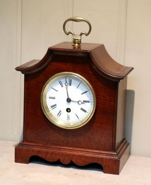 Small Mahogany Pagoda Top Mantel Clock