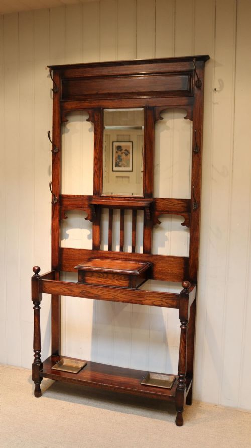 fig 1. Substantial Oak Hall Stand