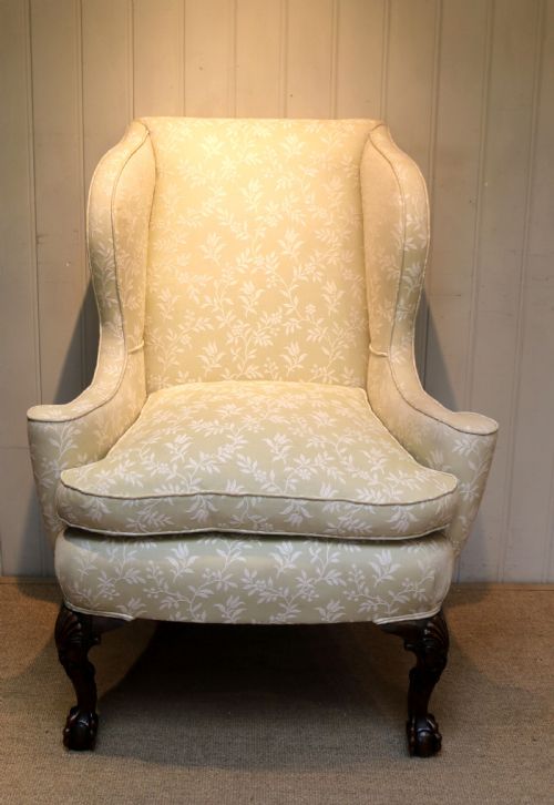 fig 1. Mid Georgian Style Walnut Wing Armchair
