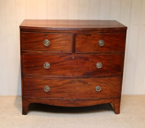 Early 19th Century Mahogany Bow Front Chest of Drawers