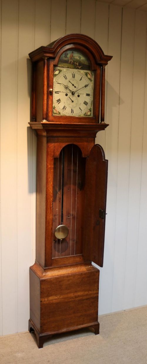 fig 1. Early 19th Century Oak Longcase Clock